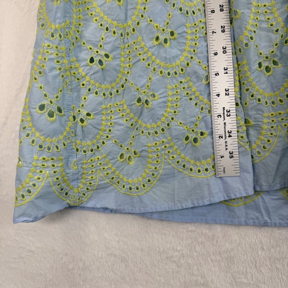 Devotion Twins Amorgos Women's Blue & Yellow Eyelet Embroidered‎ Dress - Small - Picture 3 of 7